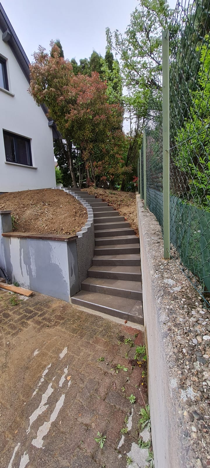 Chantier zimersheim rénovation d’un escalier et création d’une terrasse - 5