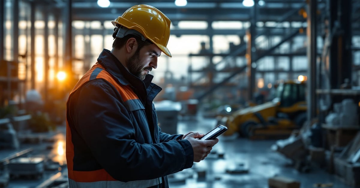 Engin de chantier télécommandé en action sur un site de travaux, manœuvré à distance