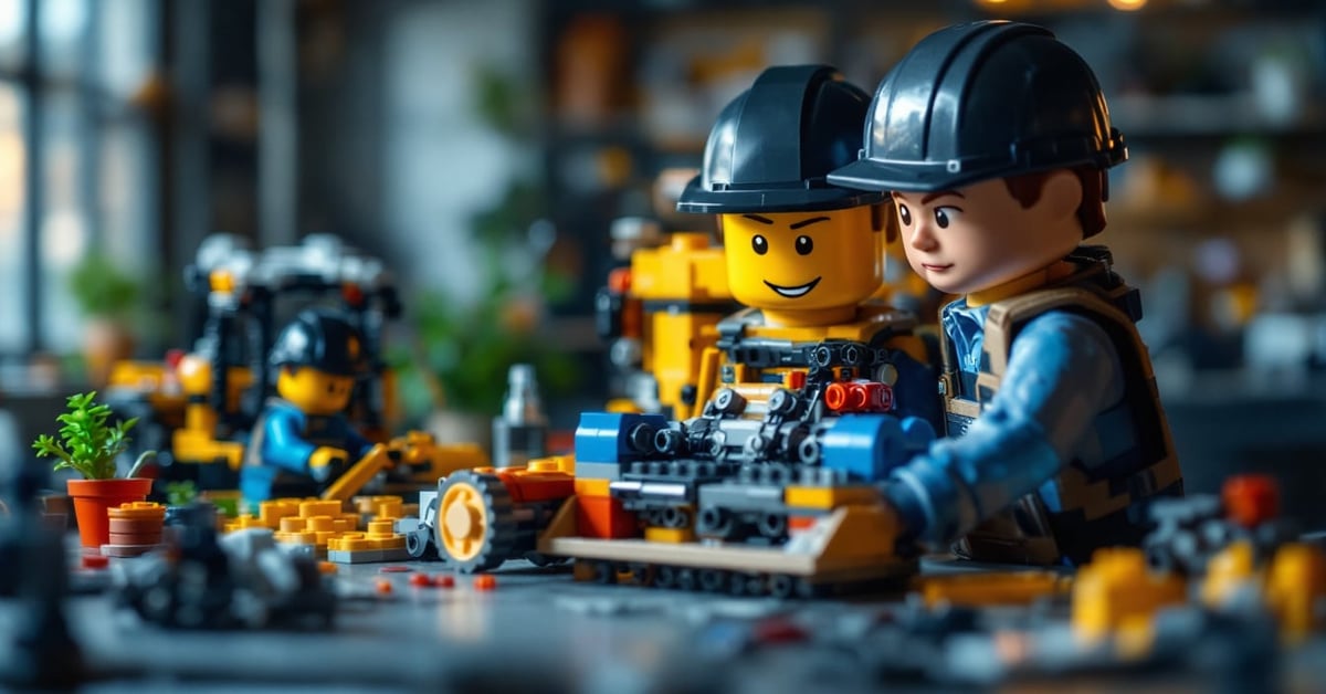 LEGO Technic engin de chantier posé sur une surface, modèle détaillé avec pièces techniques